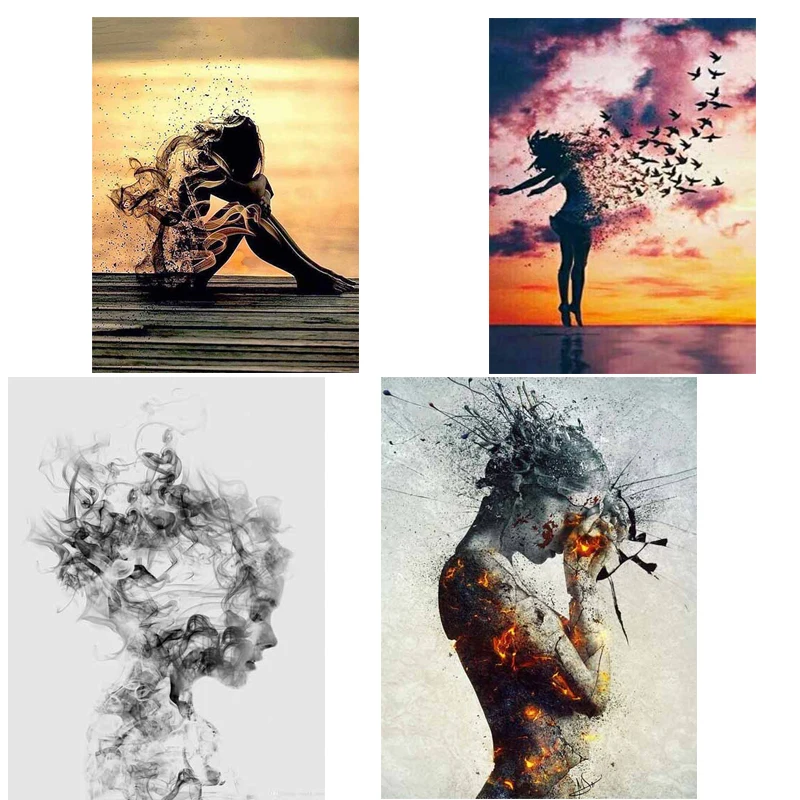

40×50CM DIY Painting By Numbers Woman image HandPainted Oil Painting Adult Child Picture Colouring Home Decor Unique Gift