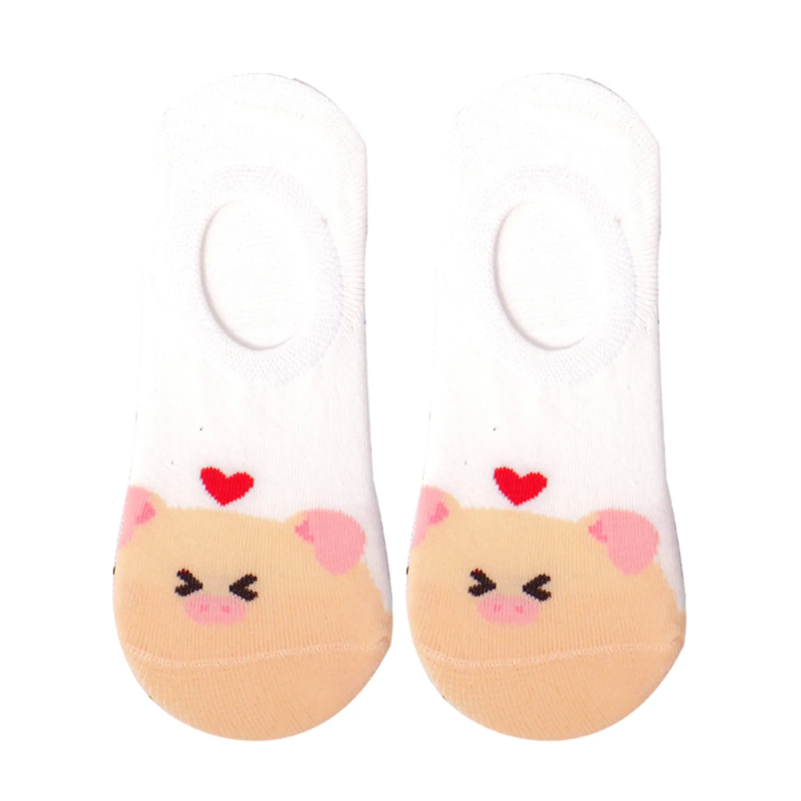 

Комплект женских коротких носков, милые хлопковые носки с милыми мультяшными свиньями для девочек, повседневные женские носки до щиколотки...