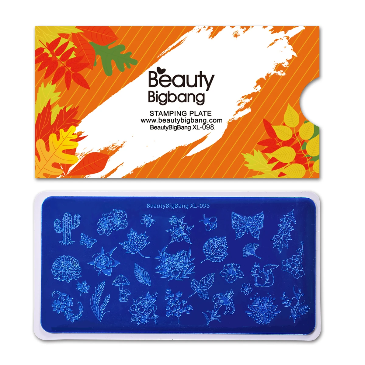 Цветочную тему пластины для стемпинга ногтей BEAUTYBIGBANG 6*12 см прямоугольник