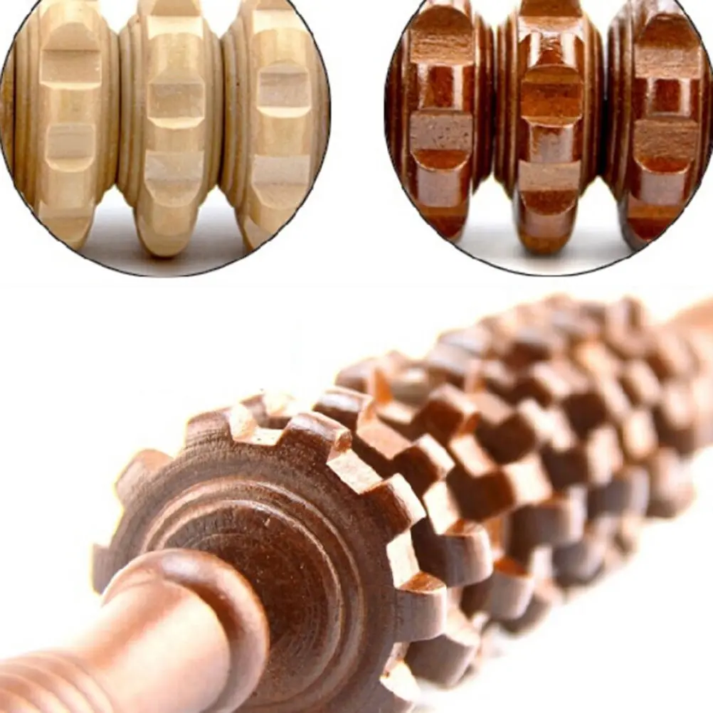

Wood Exercise Roller Sports Injury Gym Muscle Massage Roller Yoga Stick Body Massage Relax Tool Muscle Roller Sticks
