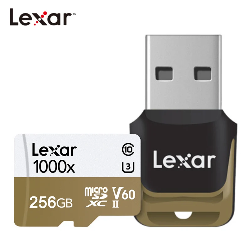 Lexar карта памяти 1000X 32 Гб 64 Гб 256 ГБ 150M U3 4K Micro sd 128 ГБ высокоскоростная флеш-карта microsd TF карта для записи 3D 4K HD - Емкость: 256 ГБ