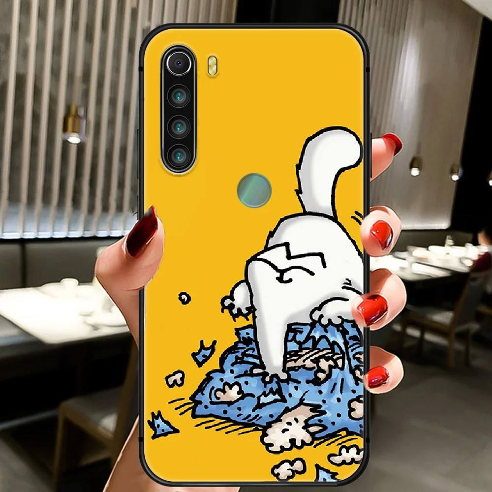 

Simons Cat Phone Case Cover Hull For XIAOMI Redmi 7a 8a S2 K20 NOTE 5 5a 6 7 8 8t 9 9s Pro Max black Bumper Painting Waterproof