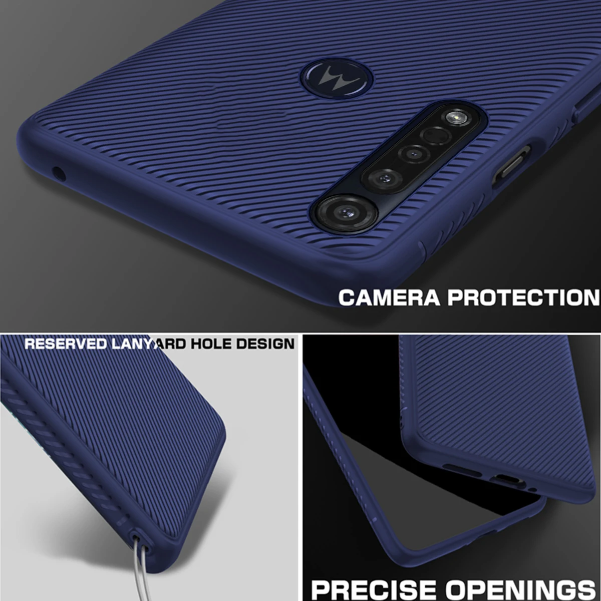 Для Motorola Moto G8 Plus Чехол Мягкий ТПУ бампер матовый Силиконовый устойчивый к
