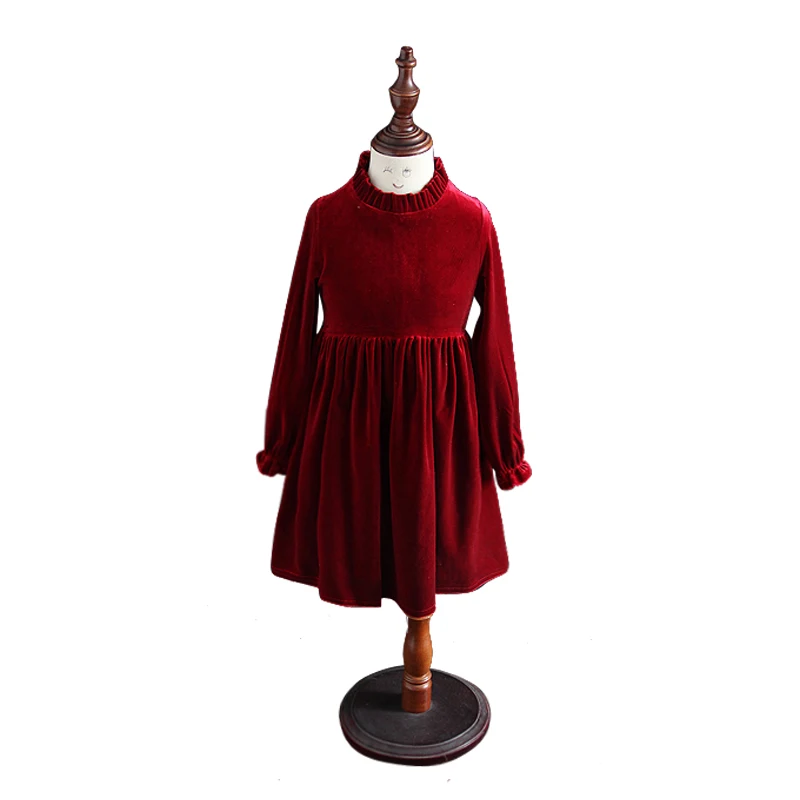 Детское платье для девочек на зиму с длинным рукавом платья детей в возрасте от 4