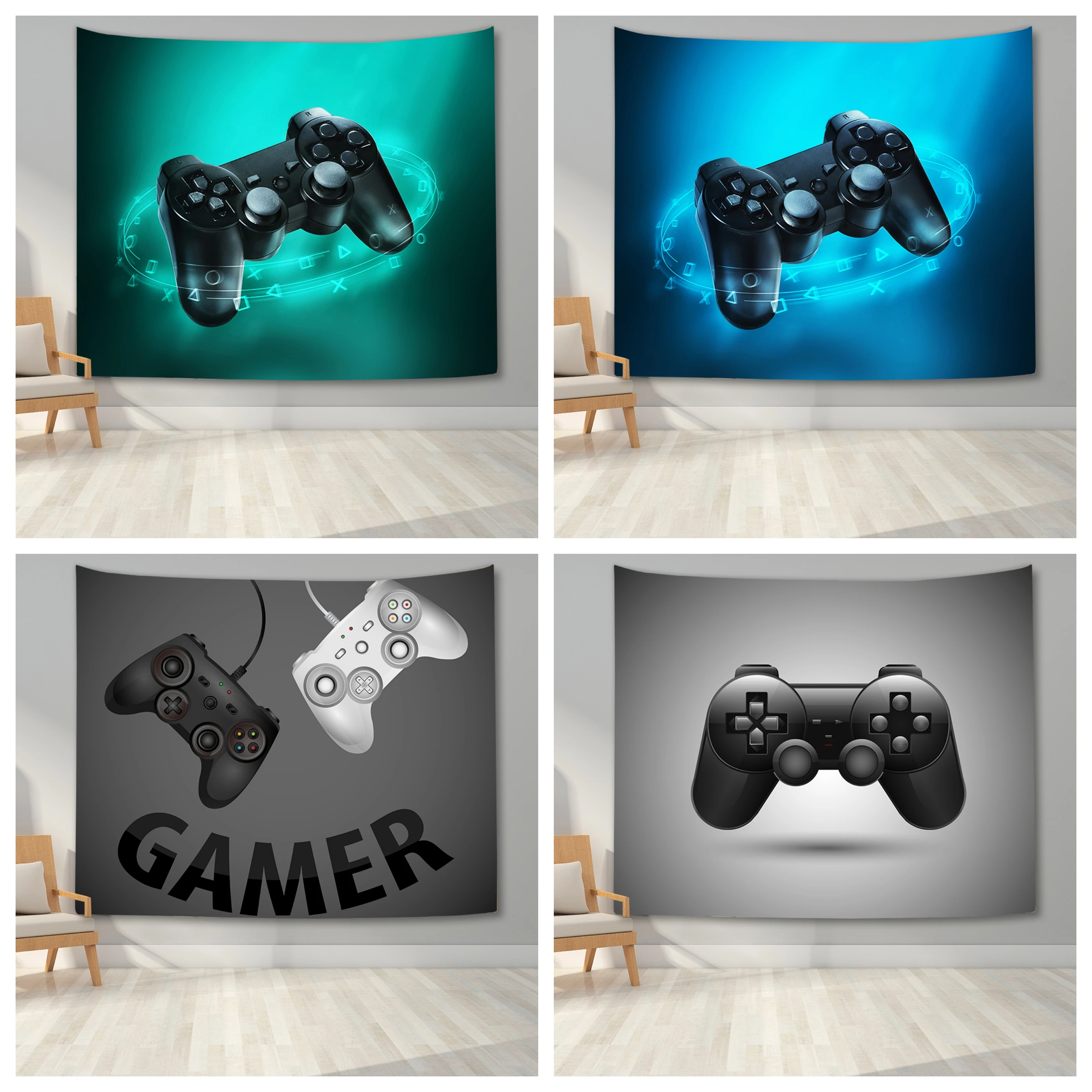 

Gamer Tapestry Wall Hanging Art Wall Tapestries Video Game Control Console Gamepad Boys Tapestry for Bedroom Teen Boys Room