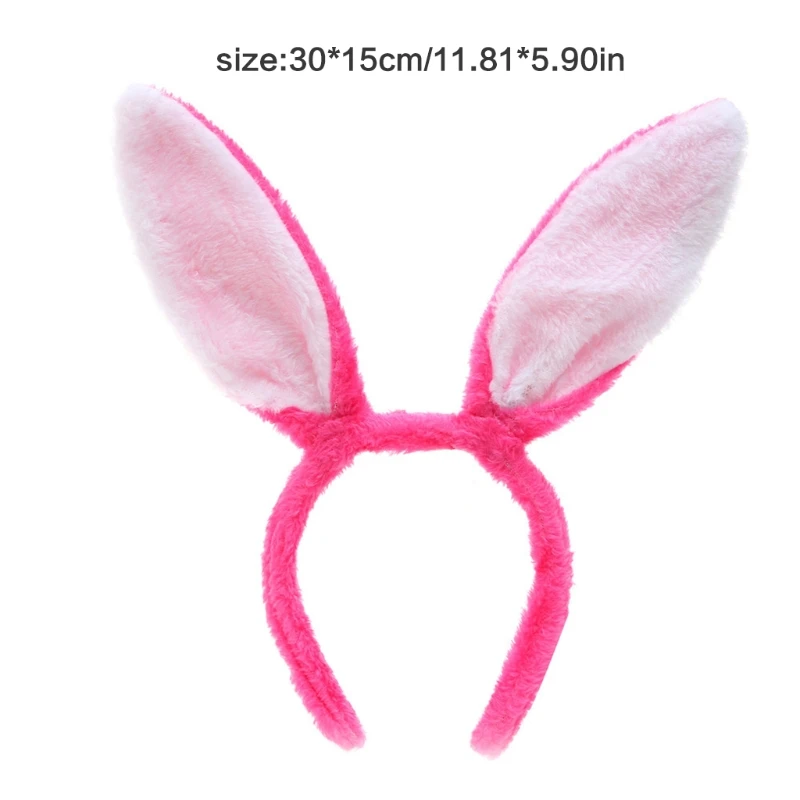 Женская плюшевая пушистая лента для волос ручной работы с длинными кроличьими