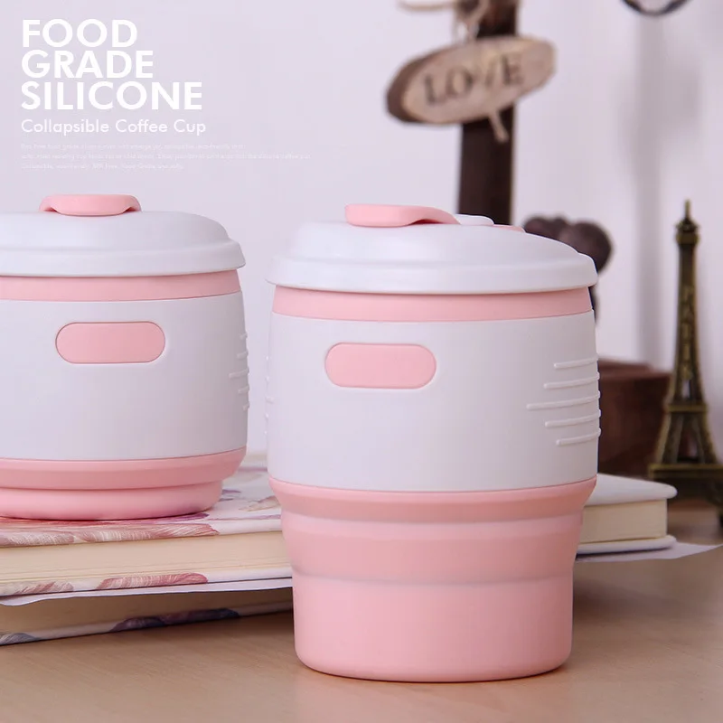 Folding Water Container Silicone Coffee Cup Multifunctional Large Size Tea Cup Kitchen Supplies Insulation Outdoor Drinking Cups