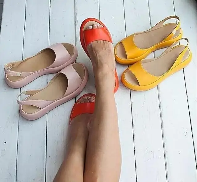 

Women Flat summer Sandals woman Peep Toe Female PU Fashion Summer shoes 2020 NEW Comfortable plus size Shoes Women 35-43