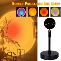 sunset projection led light rainbow atmosphere lamp creative background wall floor projector lamp for tiktok