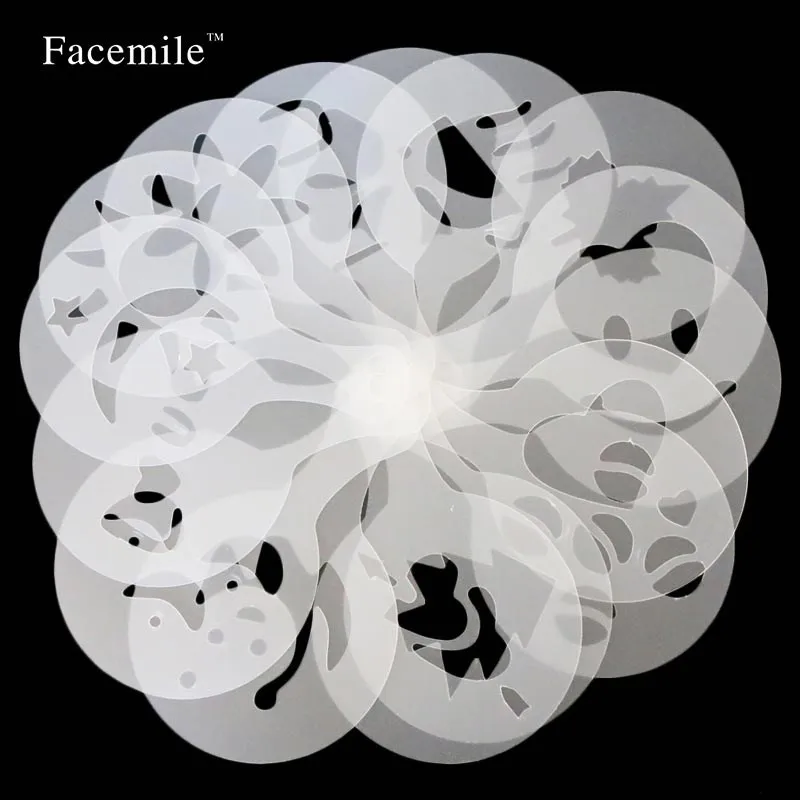 16 шт. трафарет для кофе молока капкейков форма бариста капучино Strew Pad Duster