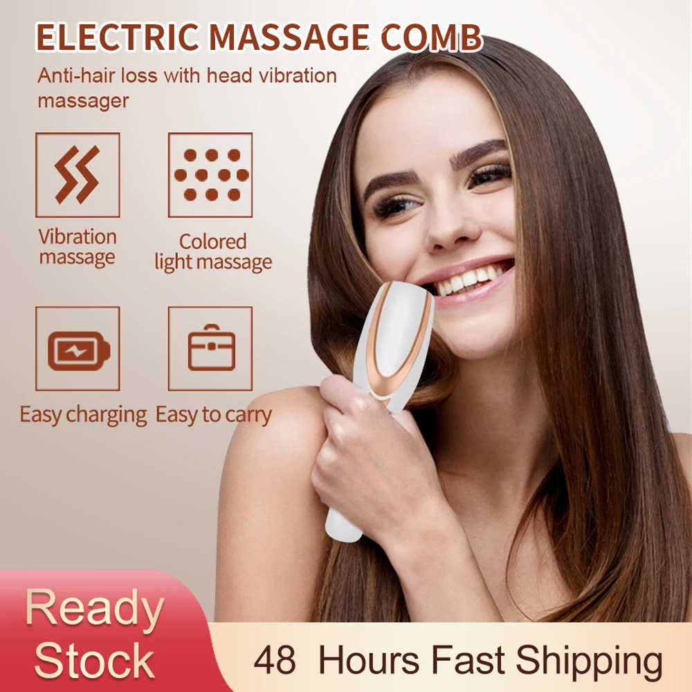 

RelaxingLife Electric Massage Comb Wireless Infrared Ray Hair Follicle Growth Care Stimulate Anti Hair-loss Dense Head Massager