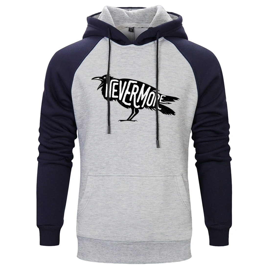 

Мужские топы с капюшоном и реглан Never More Bird в стиле K-pop, модные повседневные пуловеры в стиле Харадзюку, свободные мужские пуловеры для осени ...