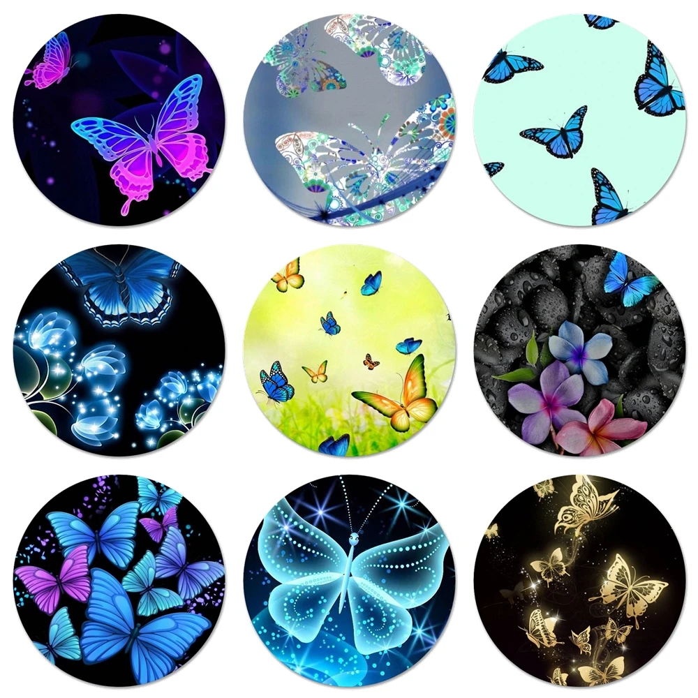 

58mm Fantasy Butterfly Icons Pins Badge Decoration Brooches Metal Badges For Clothes Backpack Decoration