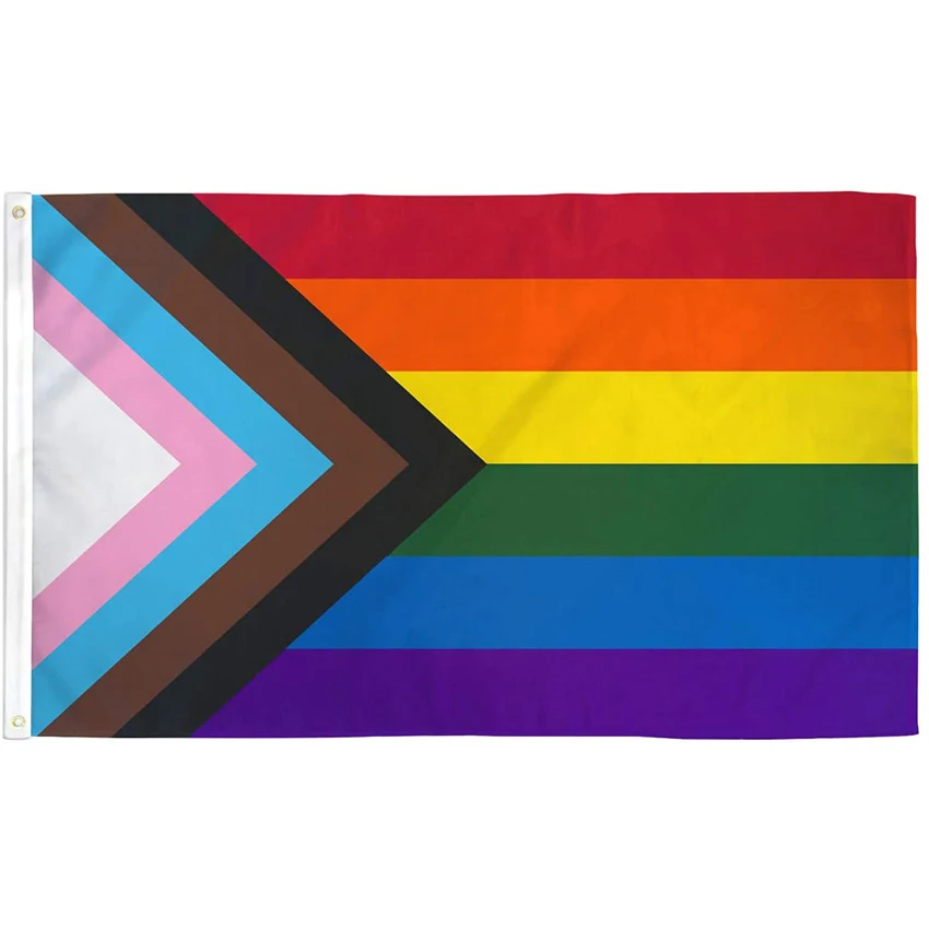 Progress Pride flag 3x5FT 100 шт./лот Радужный полиэфирный баннер подарок Спортивная Яркая