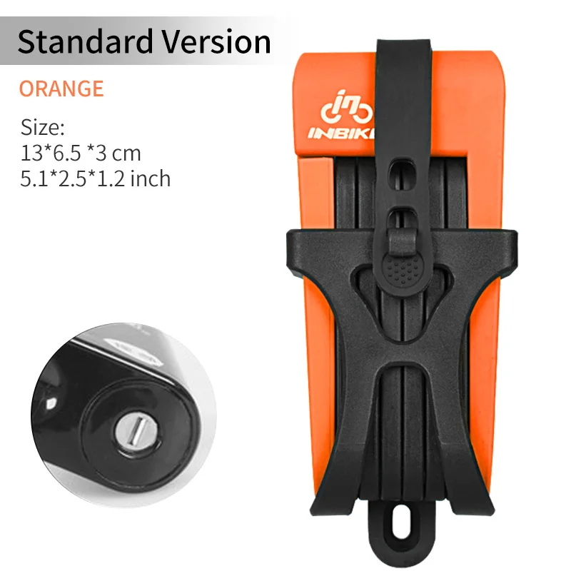 Standard Orange INBIKE анти-сдвиг 12 тонн гидравлический резак Велоспорт MTB велосипед замок Противоугонный мотоцикл замок Электрический велосипед часть цепи Замок - Цвет: Standard Orange