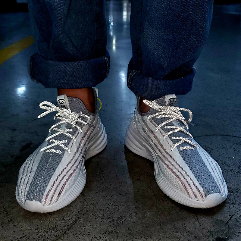 

Zapatos Casuales Men's Sneakers Mens Casual Shoes Slip On Leisure Summer Solid White Fashion Knitting Men Sport
