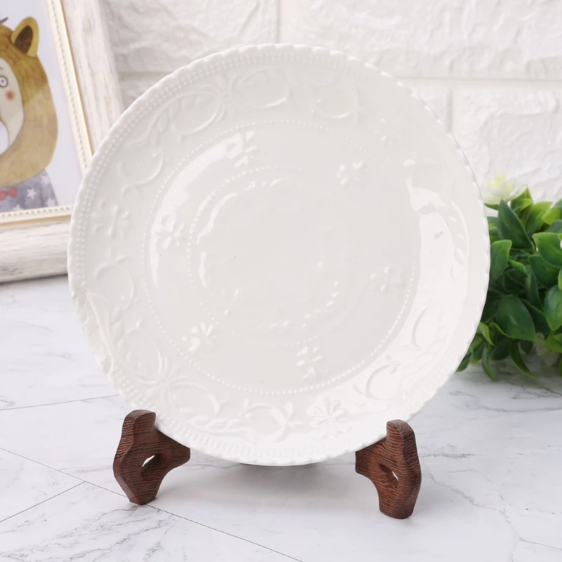 

3-7 Inch Wood Display Stand Holder Easels For Plates Photos Tea Tray 5 Size