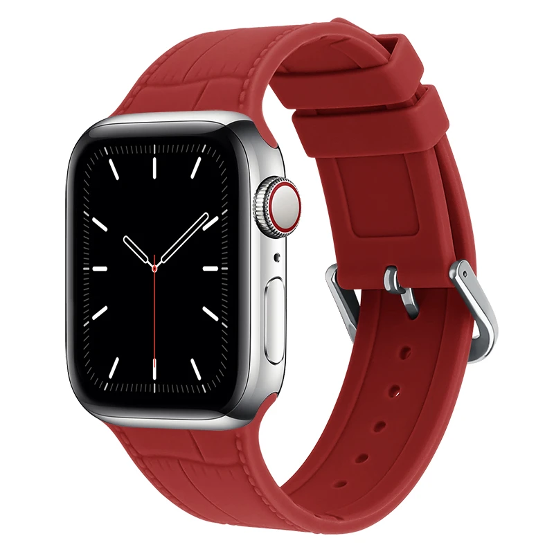 

Силиконовый ремешок для Apple Watch Band 45 мм 41 мм 44 мм 40 мм 42 мм 38 мм, браслет для IWatch Series 7/6/SE/5/4/3/2/1