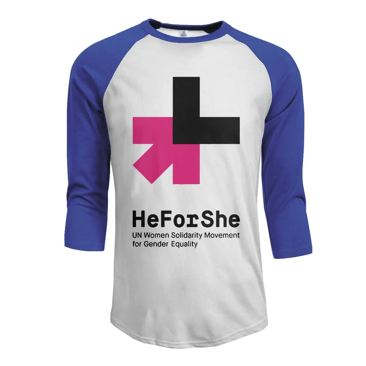 Мужская Бейсбольная Футболка Heforshe UN с рукавом 3/4 мужская женская солидарная