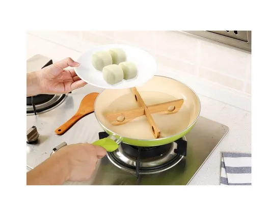 Бамбук термостойкие горшок стойки поддона коврики Съемный держатель Пособия по