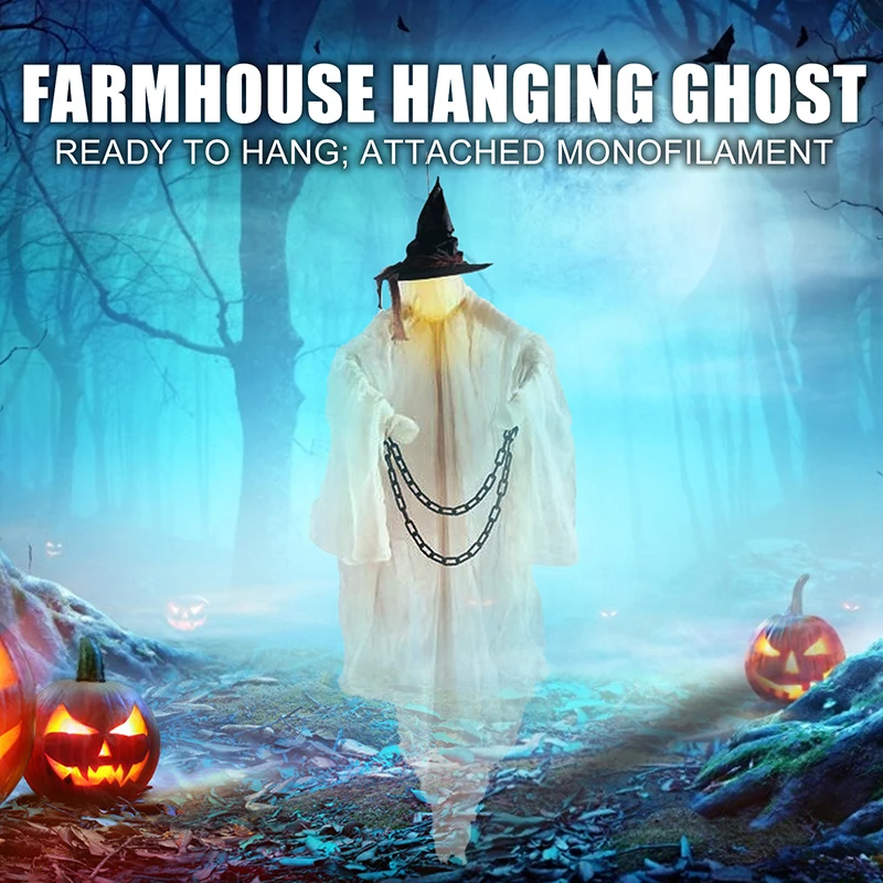 

Farmhouse Day Flying Witch Atmosphere Decoration Halloween Horror Props Outdoor Scene Farmhouse Hanging Witch Ghost Decoration