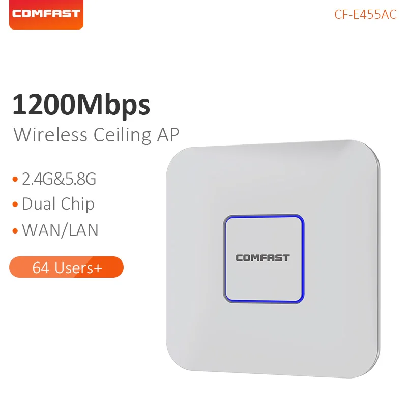 Внутренняя Беспроводная высокоскоростная точка доступа Wi-Fi 1200 Мбит/с