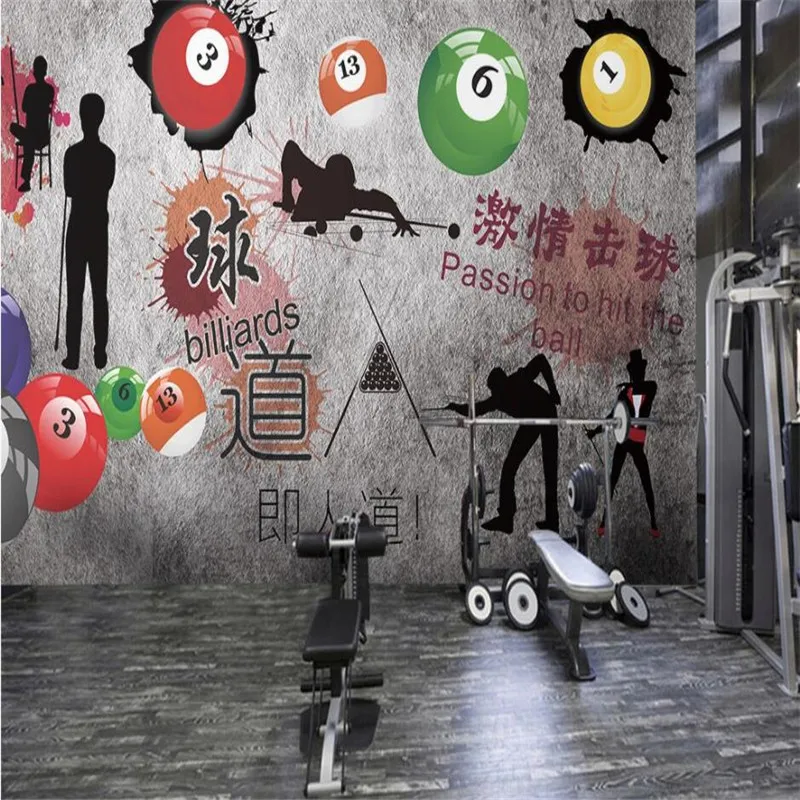 Ретро Ностальгический Бильярдный клуб промышленное украшение Настенная 3D