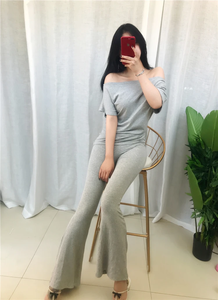 Новинка Весенний костюм из 2 предметов Футболка с длинными рукавами Женские