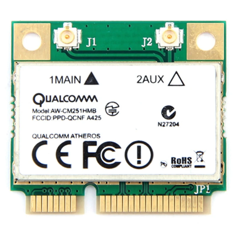 

WI-FI карты QCA9377 Беспроводной Dual Band 433 Мбит/с WLAN 802.11Ac 2,4G/5G Bluetooth 4,1 Mini PCI-E сетевой адаптер AW-CM251HMB
