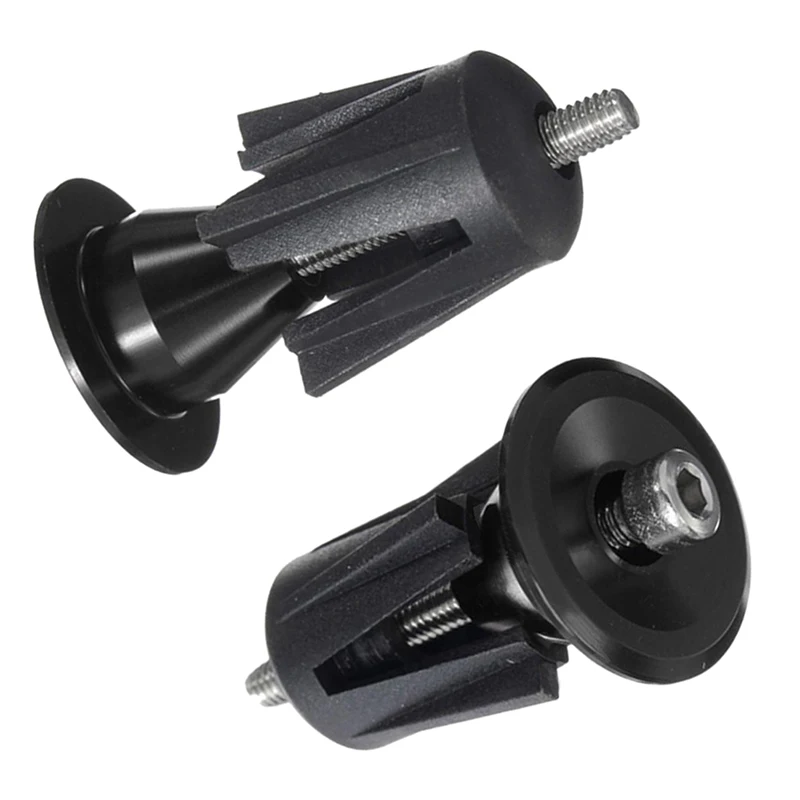 Aluminum Road MTB Handlebar Grip Handle Bar Cap End Plug pair black | Спорт и развлечения