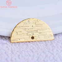 19310pcs 11x21mm 24k gold color plated brass semicircle charms pendants high quality diy jewelry making findings