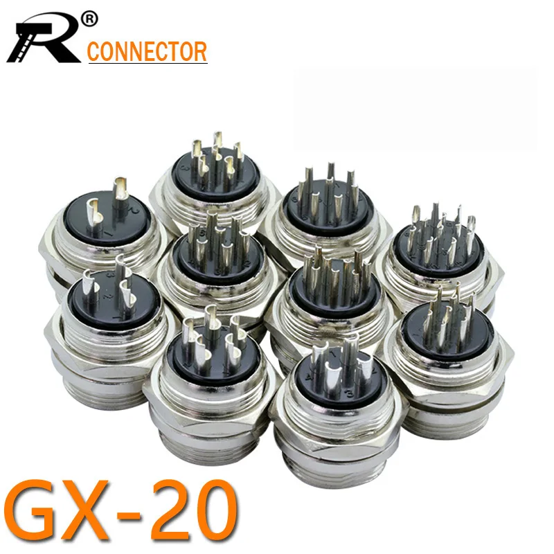 1 шт. GX20 XLR 2 3 4 5 6 7 8 9 10 12 14 Штекерный разъем 20 мм шасси монтажная розетка авиационный