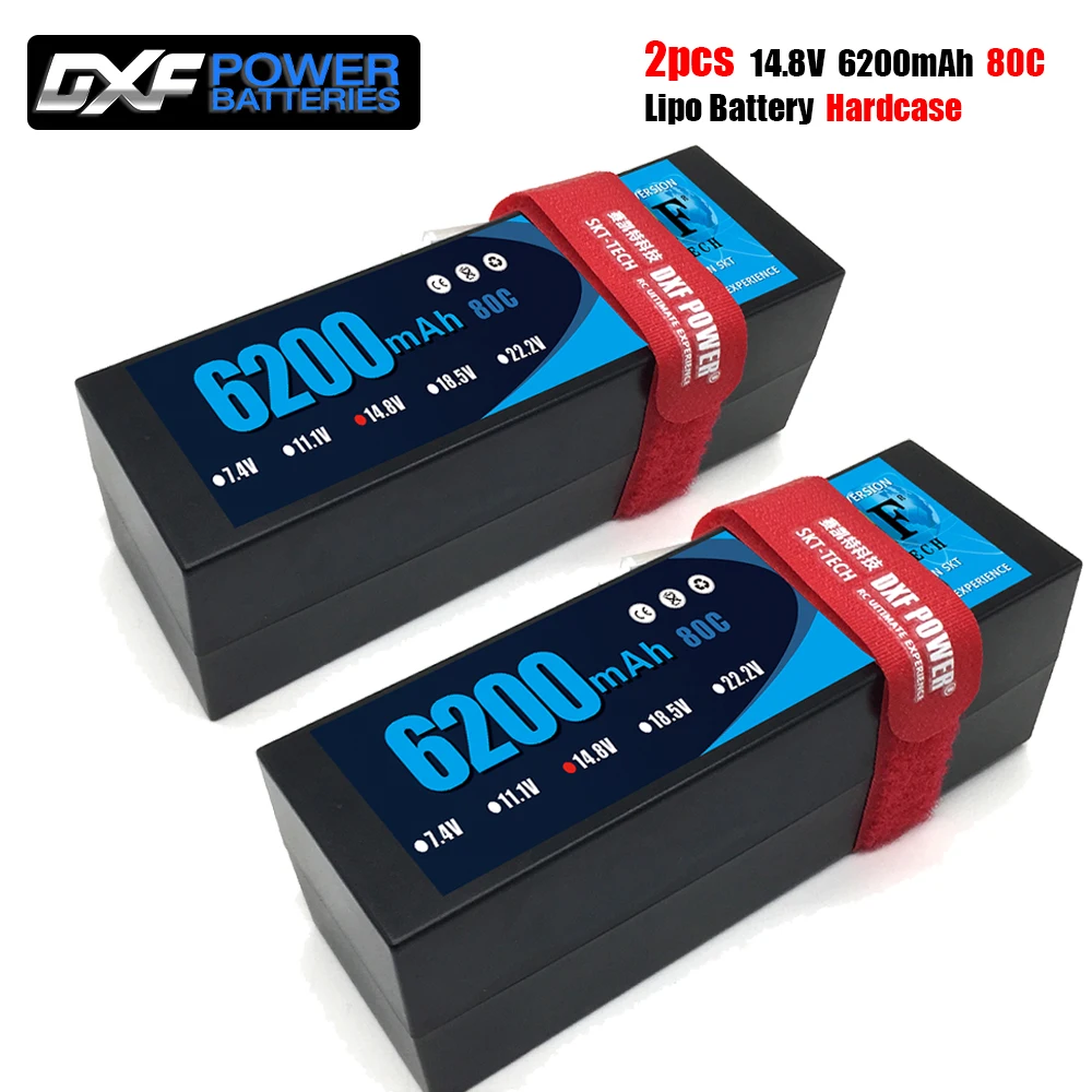 батарея dxf 6200mah 148 v 80c lipo для rc автомобил