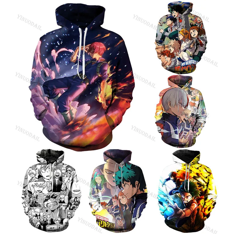 Coslove 2020 новый аниме Bakugou Katsuki Косплей Костюм Академия Толстовка 3D Печатный пуловер