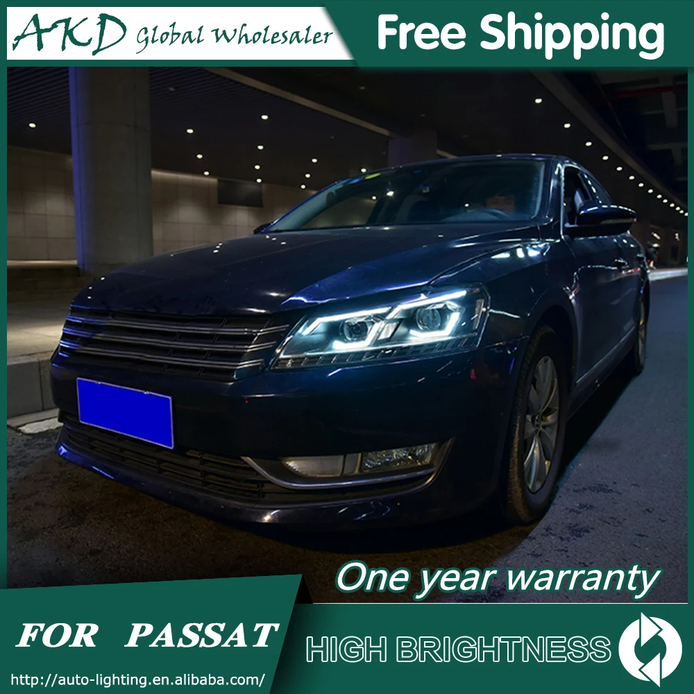 Фары для VW Passat B7 2011- DRL дневные ходовые огни Светодиодный Биксеноновая лампа Противотуманные фары тюнинг автомобильные аксессуары