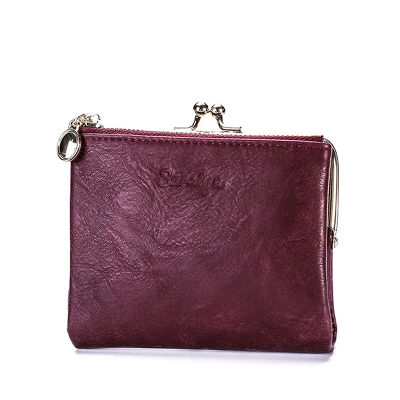 Women Pu Leather Wallets Make-Up Bag Fashion Purses Ladies Short Hasp Wallet Ladies Large Money Bag Coin Card Holder Clutch