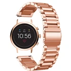 18 мм ремешки из нержавеющей стали для Fossil Gen 4 Q Venture HR Gen 3 Q Venture Smart Watch Band быстросъемные наручные браслеты Correa