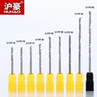 HUHAO 10 шт. 3,175 мм хвостовик фреза инструмент ЧПУ Гравировальный фрезерный станок твердосплавная Концевая фреза для дерева MDF