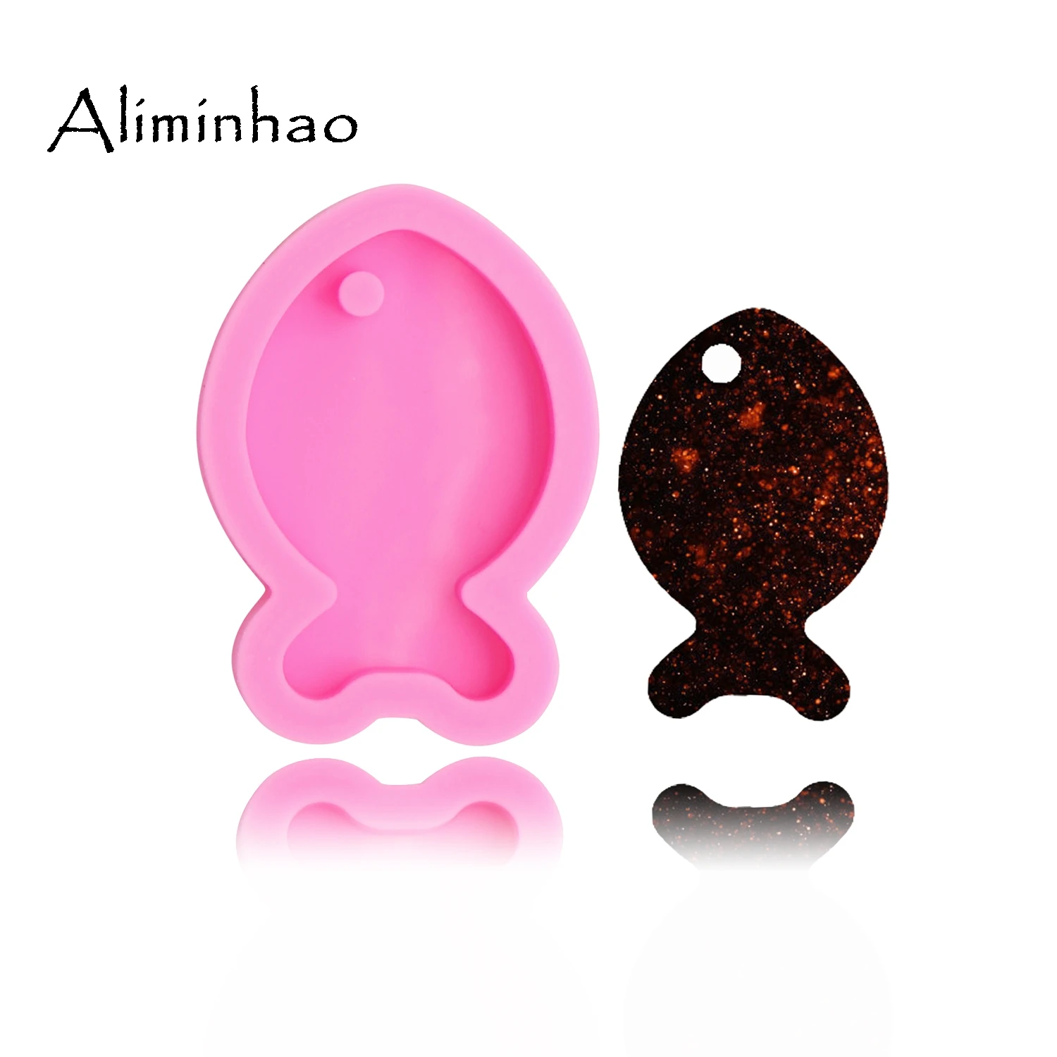 Блестящая форма DY0088 для брелоков в виде рыбы подвеска из полимерной глины сделай