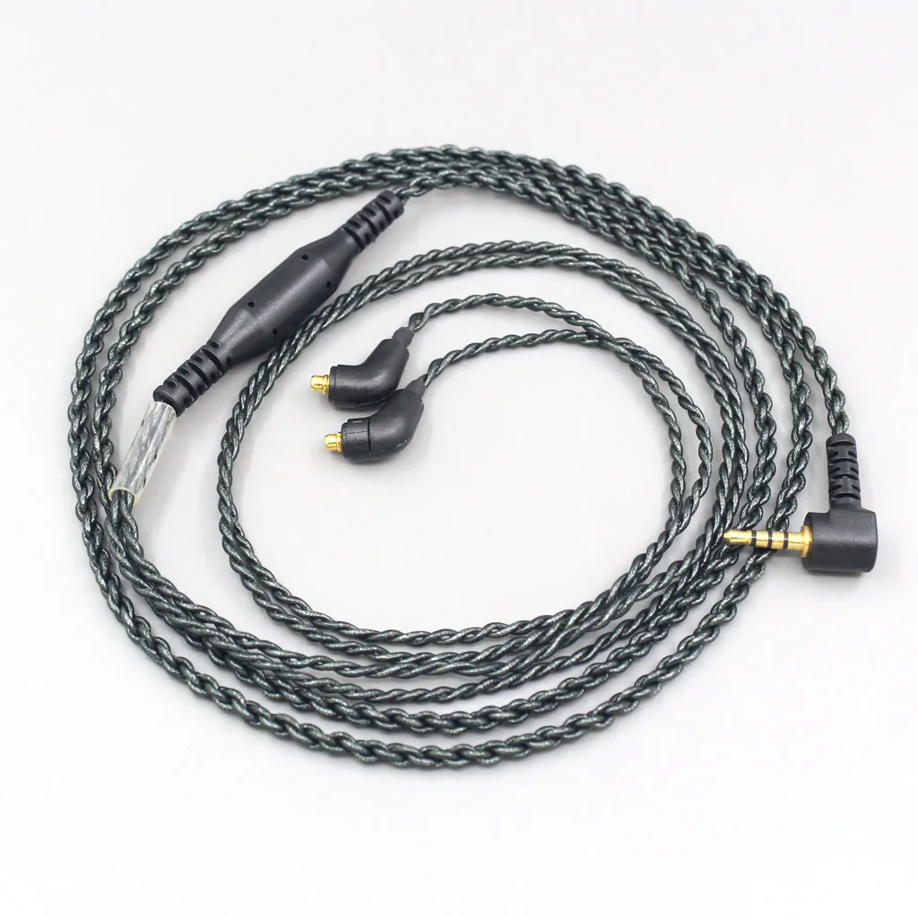 Кабель для наушников LN006057, 45 Ом, 3,5 мм, 2,5 мм, 4,4 мм, сбалансированный серебристый фольгированный, для Etymotic ER4SR, ER4XR, ER3XR, ER3SE, ER2XR, ER2SE