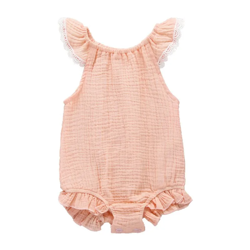 Bobora-Pelele de Color s&oacute;lido para ni&ntilde;as, ropa sin mangas con volantes y espalda descubierta, 0 a 24M-5