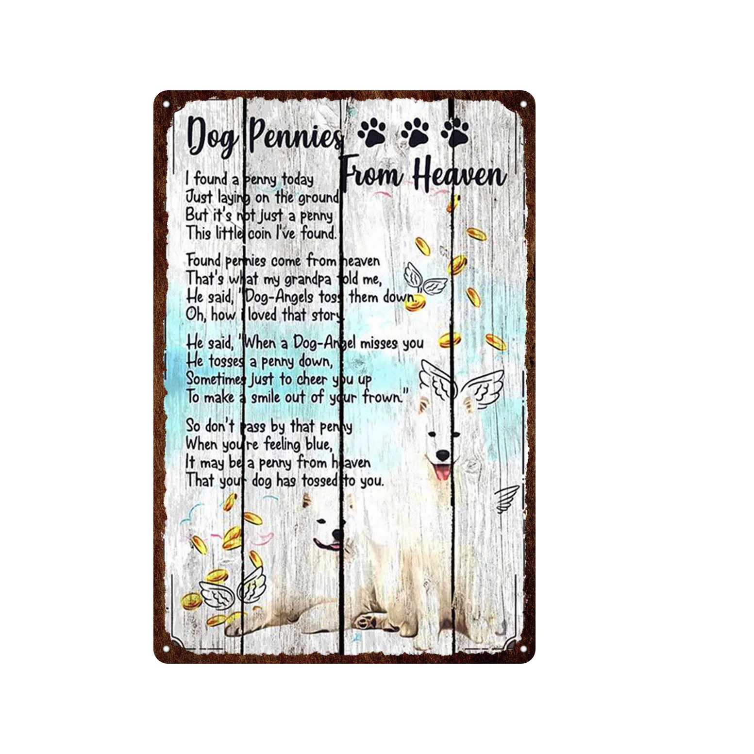 

20x30cm Customizable Bedroom Pet Room English Philosophy Retro Decorative Plaque Iron Painting Metal Tin Sign