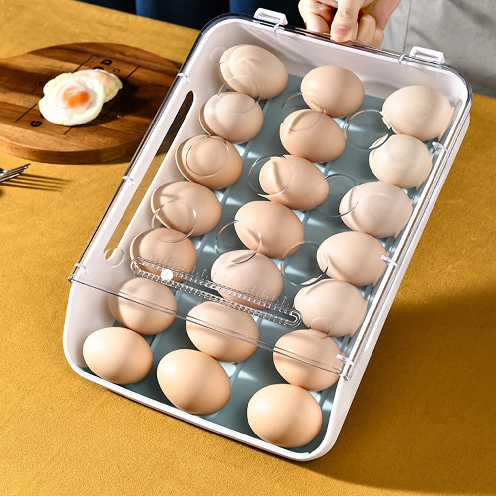 

Household Egg Storage Box Drawer Refrigerator Storage Box Multifunctional Plastic Transparent Dumpling Box Double Layer Egg Tray