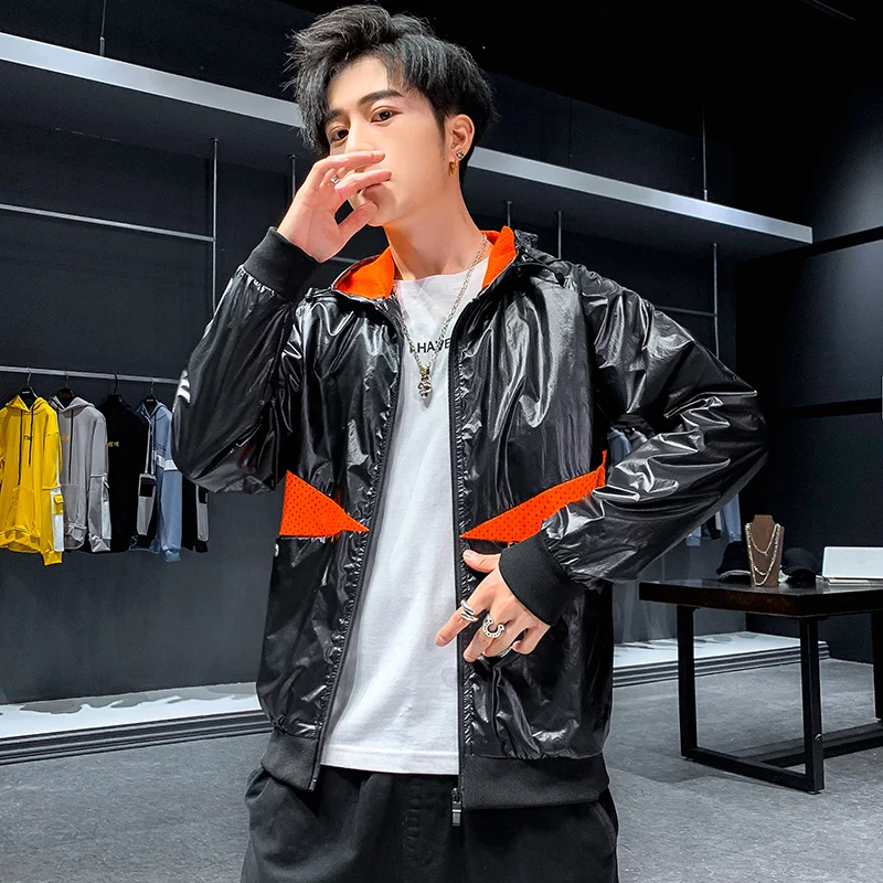 

2020 High Quality Spring Autumn Bomber Jacket Men Women Casual Solid Windbreaker Zipper Thin Hooded Coat Outwear Male Plus Size