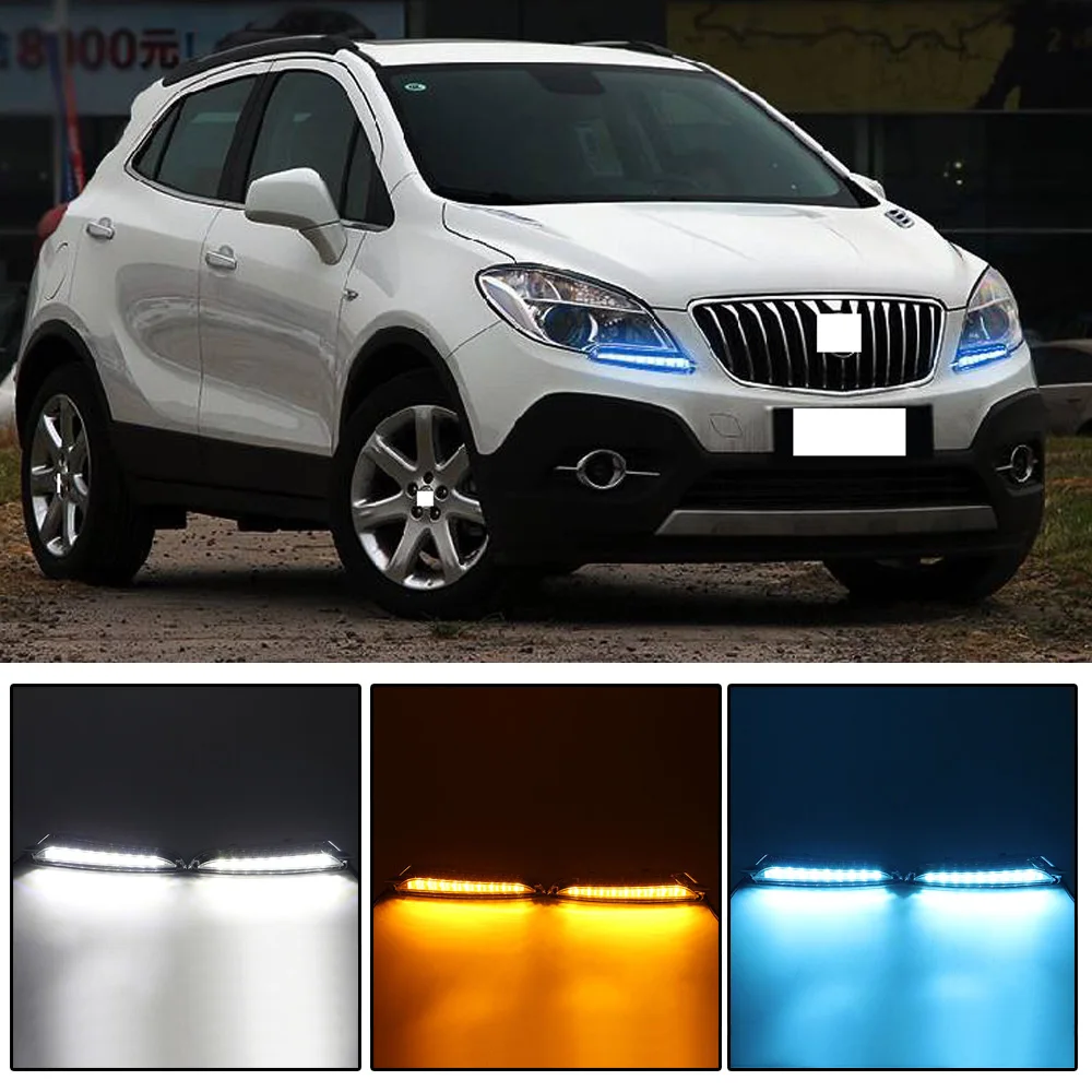 CAPQX 2 шт. для Buick Encore Opel Mokka 2012 2013 2014 2015 передние светодиодсветодиодный дневные