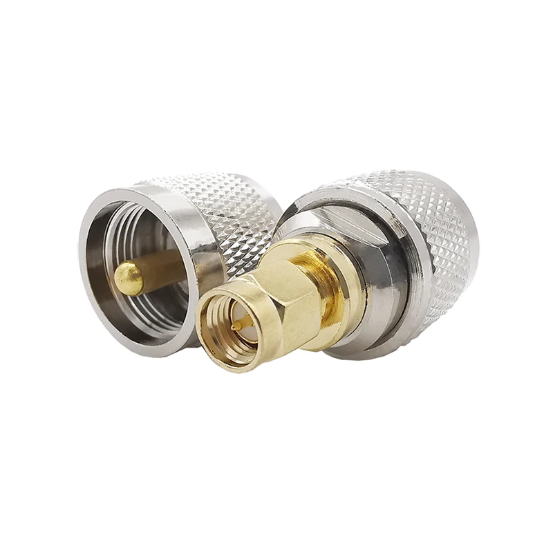 

1Pcs UHF PL259 PL-259 Male Plug to SMA Male Plug Straight RF Coaxial Connector Adapter