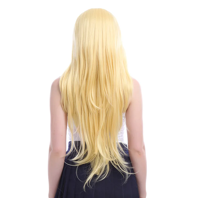 Blonde L-email парик новое поступление женские парики 6 цветов 80 см длинные прямые термостойкие синтетические волосы Perucas Косплей парик - Цвет: Blonde