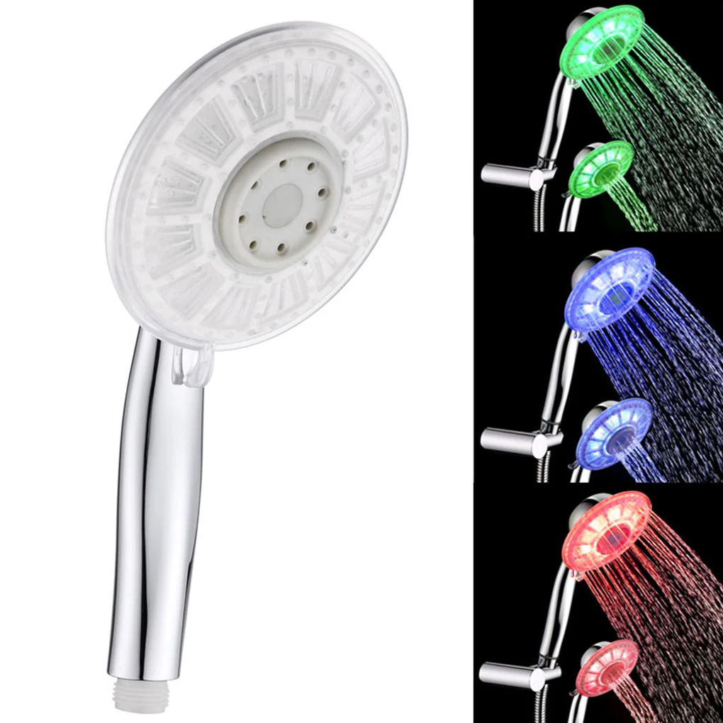 

Multifunctional Discoloration Shower Head LED Light Plastic Shower Head Hand Held Universal Bath Water Sprayer