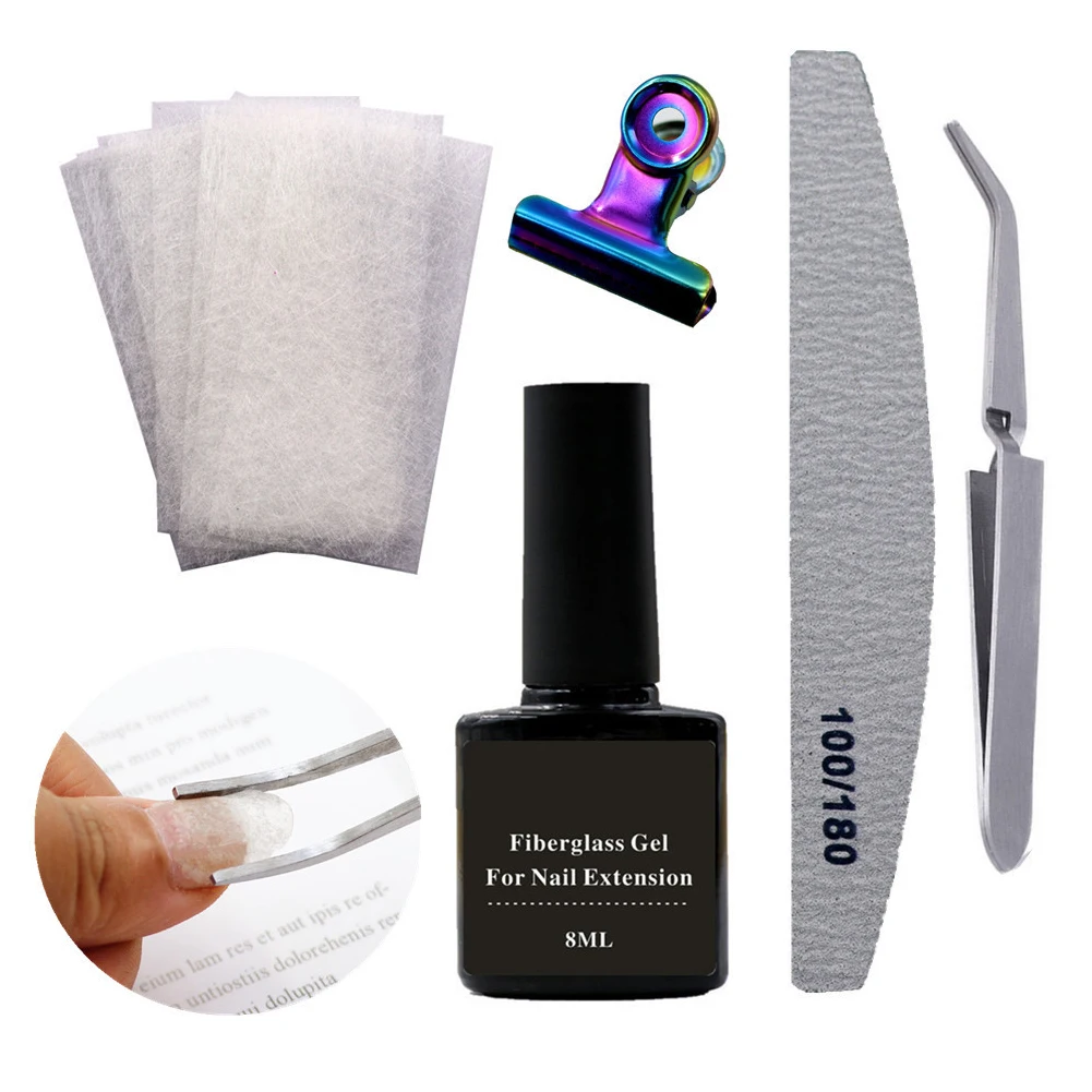 Набор для ногтей из стекловолокна скребок салона наращивание геля полировка