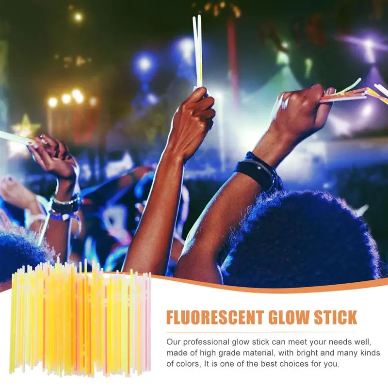 

100pcs Simple Glow Sticks Beautiful Flash Sticks Practical Kids Glow Toys